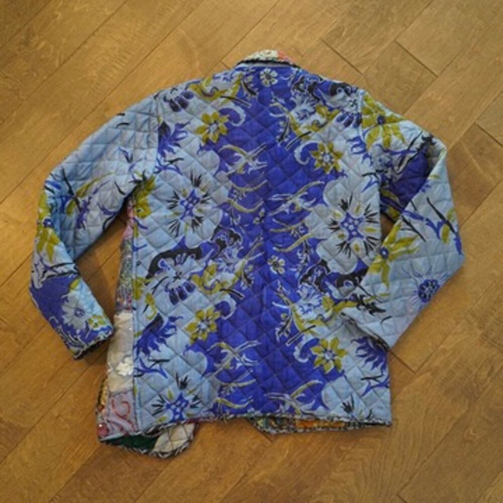 C:Eed Silk Patchwork Colorful Reversible Quilted … - image 7